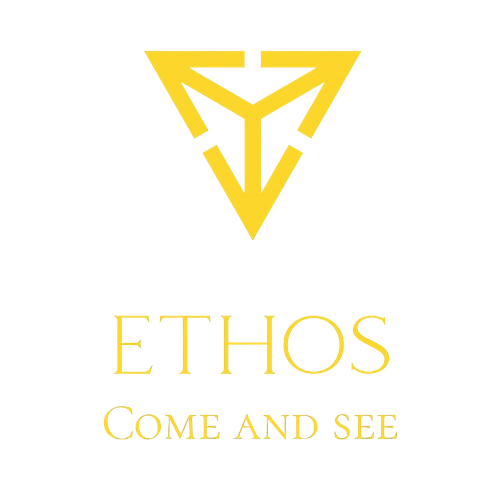 A green background with the word ethos in it.